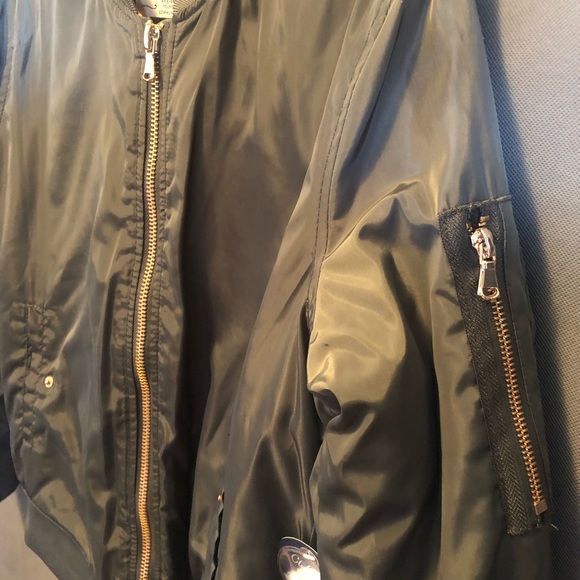 Ci Sono Army Green Bomber Jacket - Picture 3 of 4